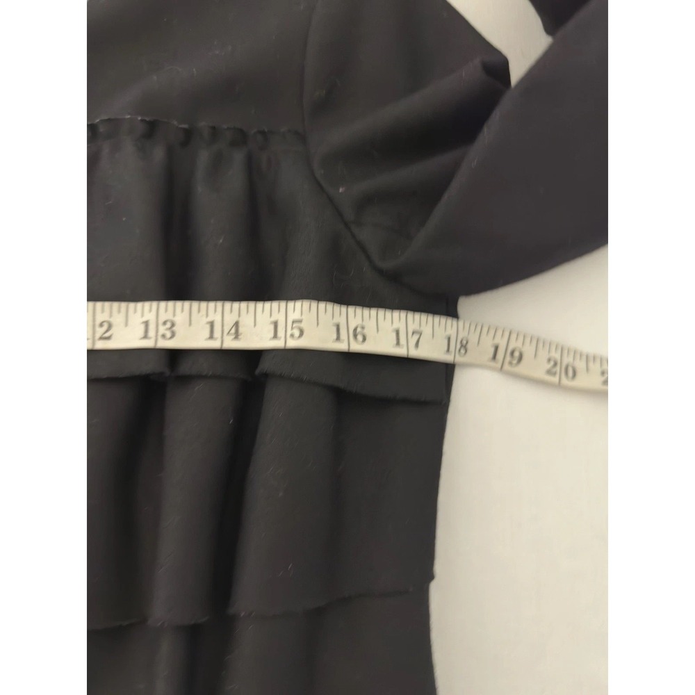 J. Crew Blazer Jacket Black100% Wool Ruffle Tiered Button Up Lined Size 2 Small - Picture 5 of 7